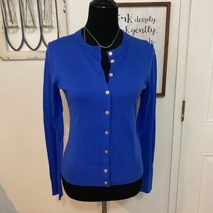 J. Crew Brilliant Sapphire Cardigan